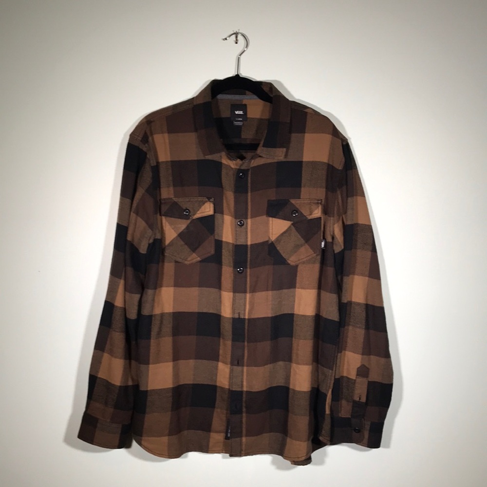 Vans brown tailored fit flannel